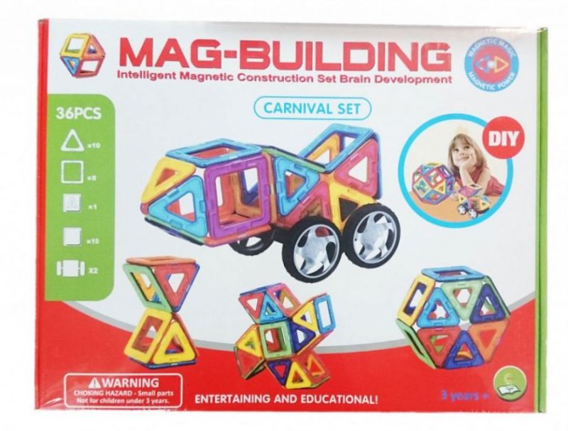 Магнитный Конструктор MAG BUILDING, 36 Деталей