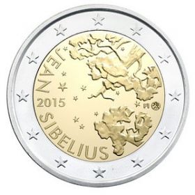 Финляндия 2 евро 2015 Ян Сибелиус UNC