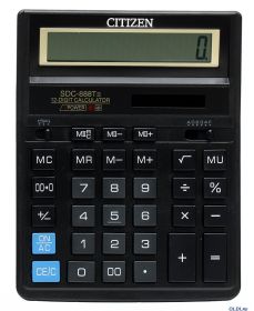 Калькулятор настольный CITIZEN SDC-888TII (203×158 мм), 12 разрядов, двойное питание 250004
