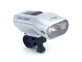 Передний фонарь RHL-01NC Halogen лампа, с крепежем, б/зарядного устройсва, цв.серебр.