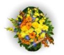 Ритуальная корзина из искусственных цветов N10, РАЗМЕР 60см, 80см,90 см