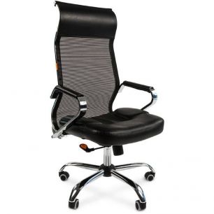 Кресло CHAIRMAN 700 сетка для руководителя, сетка/экокожа, цвет черный