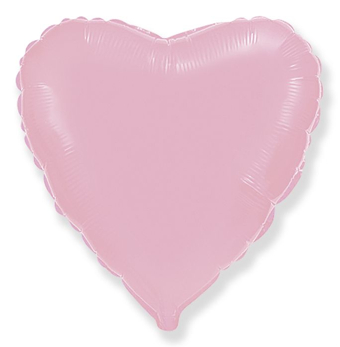 Шар (18''/46 см) Сердце Нежно-розовый