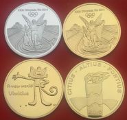 Комплект из 4 памятных медалей Олимпиада в Бразилии Рио 2016