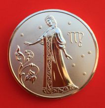 Медальон знаки зодиака Дева Серебро покрытие 30 мм