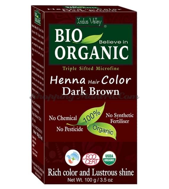 Натуральная краска для волос темно-коричневый Индус Веллей | Indus Valley Dark Brown Henna Hair Color