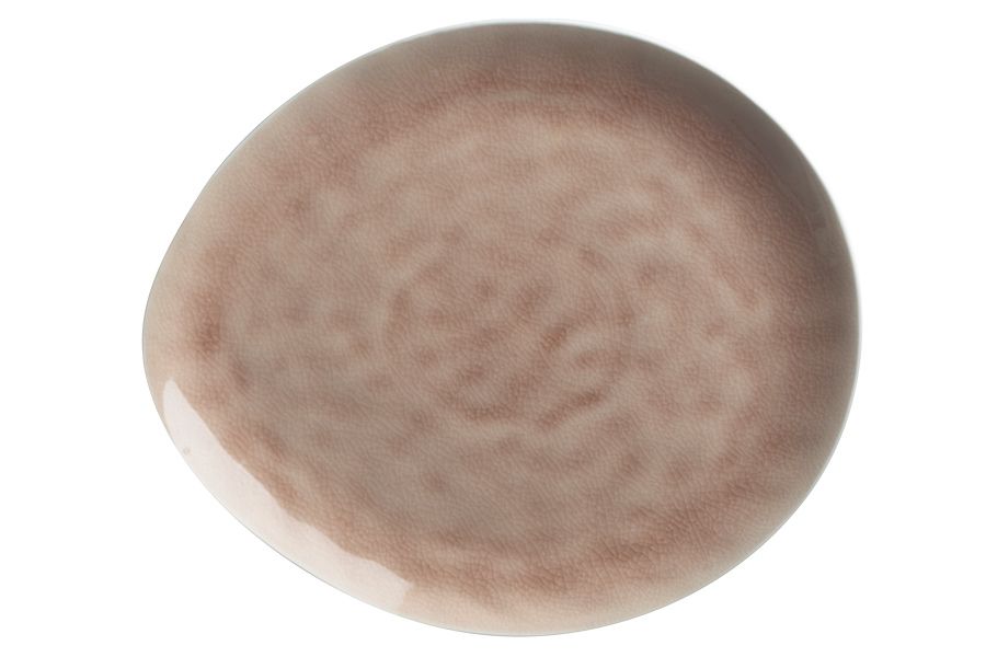 Тарелка овальная большая "Artisan" (Пыльно-розовый), 33х29 см, без инд. упаковки