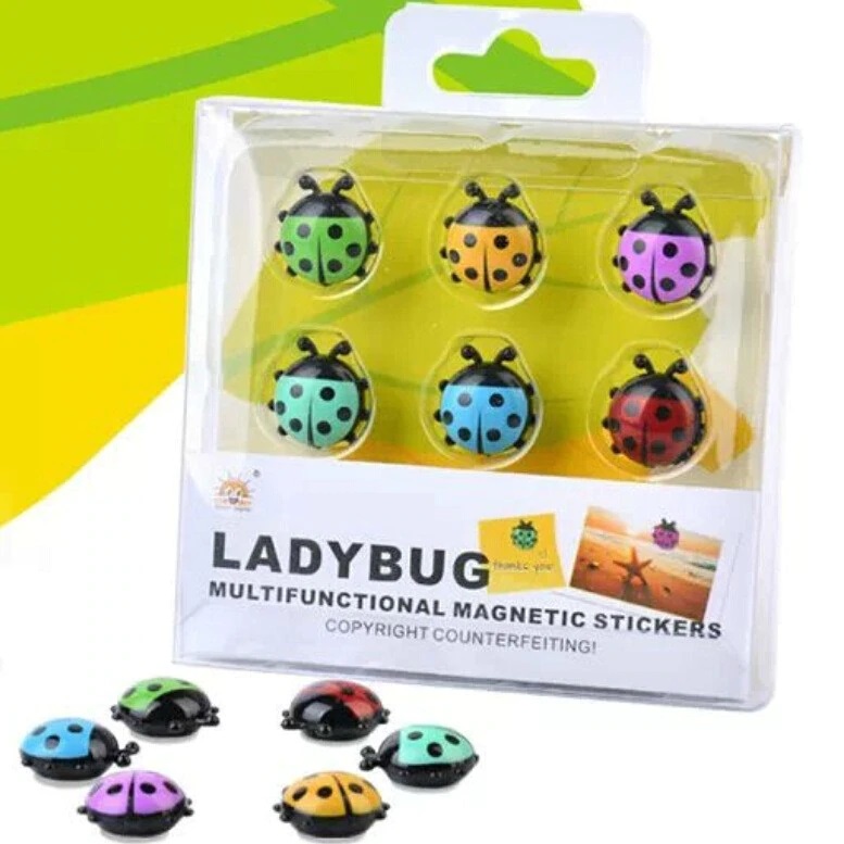 Набор Декоративных Магнитиков Ladybug, 6 Шт