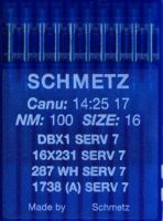 Иглы промышленные универсальные Schmetz DBx1 SERV7 №100 10 шт
