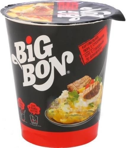Карт.пюре BigBon с сухариками и  говяд. по-домашн. 60г