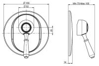 Fima - carlo frattini Lamp/Bell смеситель для ванны/душа F3369/1 схема 1