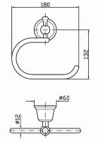 Zucchetti Delfiflu держатель для туалетной бумаги ZAC230 схема 1