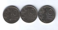 Набор монет Финляндия 1990-1992 гг. 3 шт.