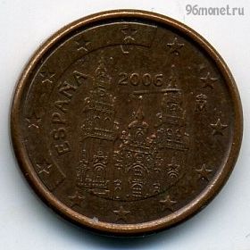 Испания 1 евроцент 2006