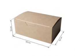 ECO Fast Food Box L «Pure Kraft» 150*90*70мм