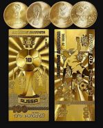 Золото Чемпиона мира по футболу !!! Банкнота + монеты. Oz