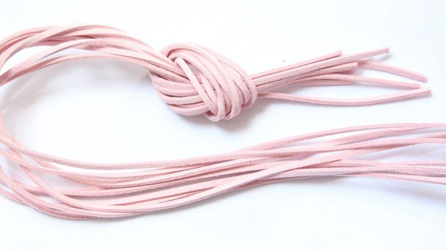 Шнур замшевый, 3*2 мм, Цвет №23, Пыльный розовый, 1 м/упак