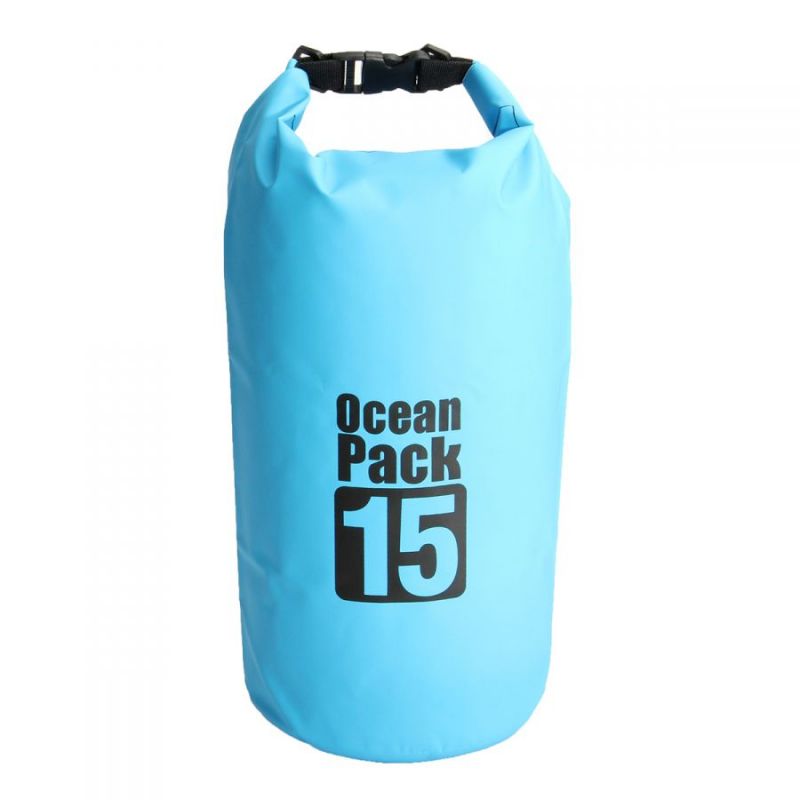 Водонепроницаемая Сумка-Мешок Ocean Pack, 15 L, Цвет Голубой