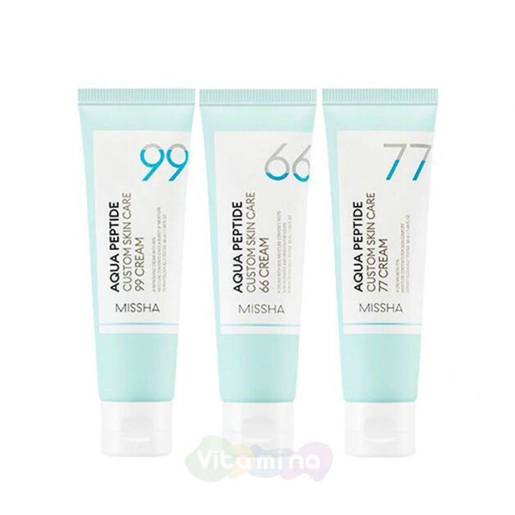 Missha Концентрированный увлажняющий крем с пептидами Aqua Peptide Custom Skin Care Cream, 50 мл
