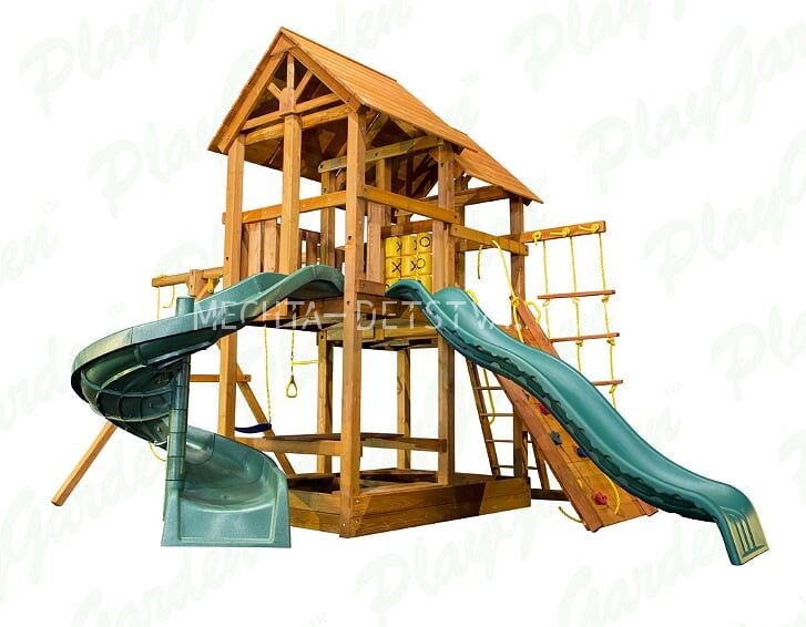 Игровая площадка Playgarden SkyFort со спиральной горкой