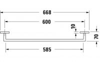 Duravit Karree 9959 Полотенцедержатель схема 1