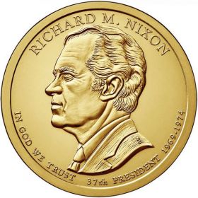 37-й президент США - Ричард Никсон. 1 доллар 2016 года