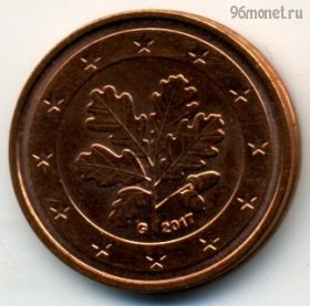 Германия 2 евроцента 2017 G