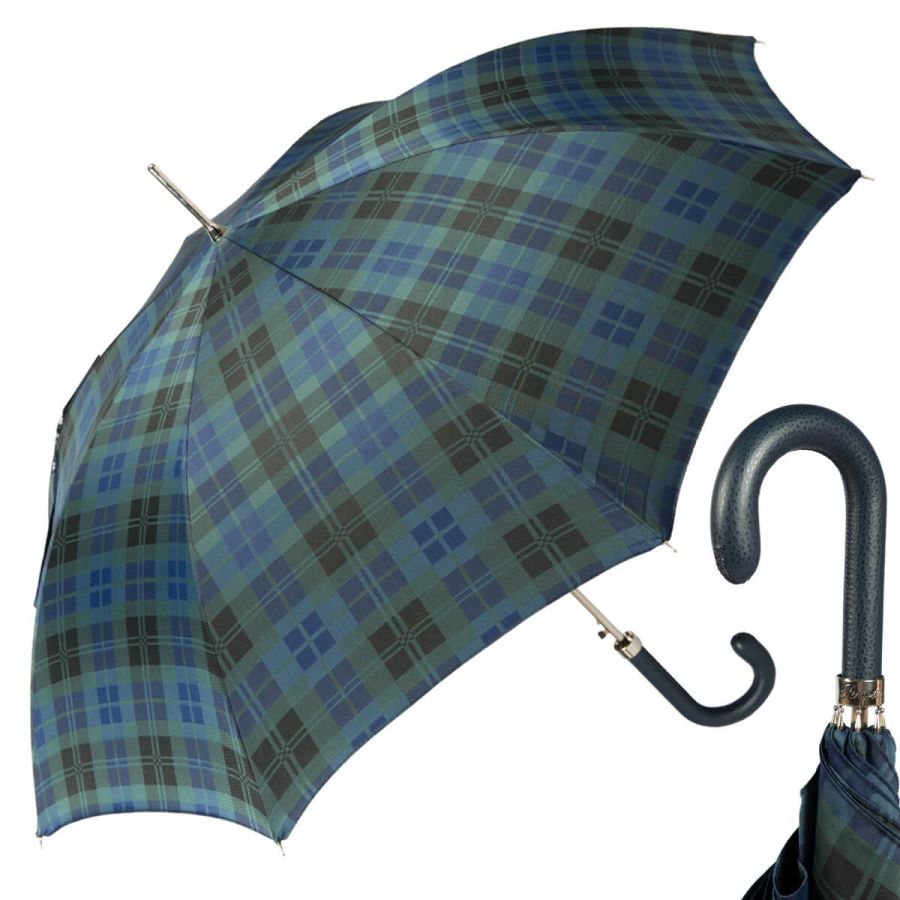 Зонт-трость Pasotti Classic Pelle Celtic Blu