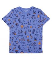 CSJ62147 футболка для мальчика голубого цвета с принтом на тему предмета химии Cherubino