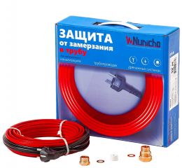 Готовый комплект кабеля NUNICHO Micro  внутрь трубы 10 Вт/м - 20 метров с вилкой и сальниковым узлом 1/2