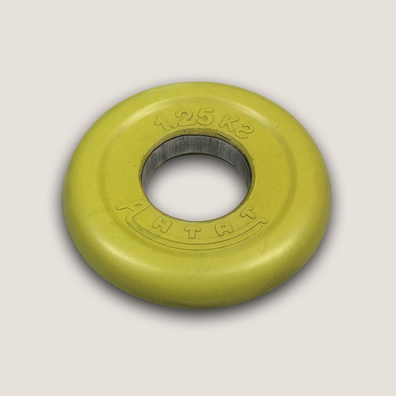 АНц-1,25 Диск «Антат» цветной обрезиненный 1,25 кг, посадочный диаметр 26, 31, 51 мм