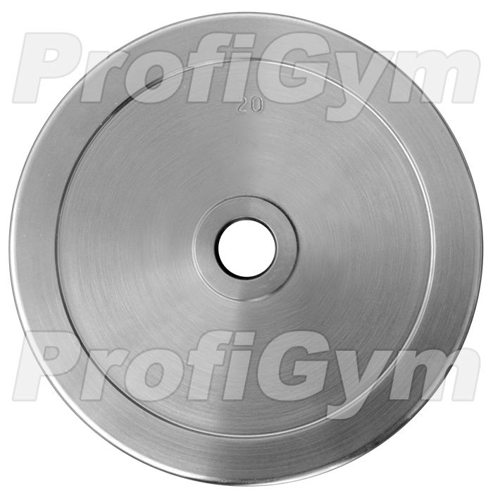 Диск хромированный «ProfiGym» 20 кг посадочный диаметр 31 мм