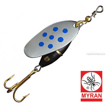 Блесна вертушка Myran Panter Prick 3гр / цвет: Silver Bla 6480-18