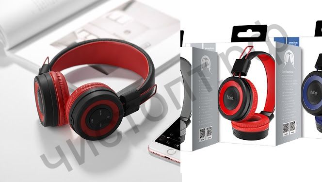 Bluetooth гарнитура стерео HOCO W16, Cool motion, цвет: красный полноразмер