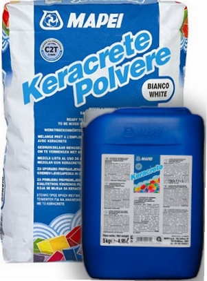 KERACRETE + KERACRETE POWDER цементный двухкомпонентный клей "MAPEI" (Компонент 1 порошкообразный) - 25кг