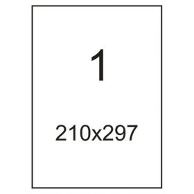 73631 Этикетки самоклеящиеся Promega label голубые 210x297 мм (1 штука на листе А4, 100 листов в упаковке)