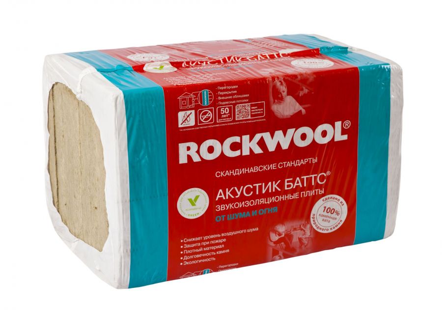 Утеплитель ROCKWOOL АКУСТИК БАТТС - 3м2