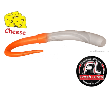 Мягкие приманки Fresh Lures Flip Worm 3,1'' 77 мм / 1,16 гр / упаковка 10 шт / цвет: 222  / сыр