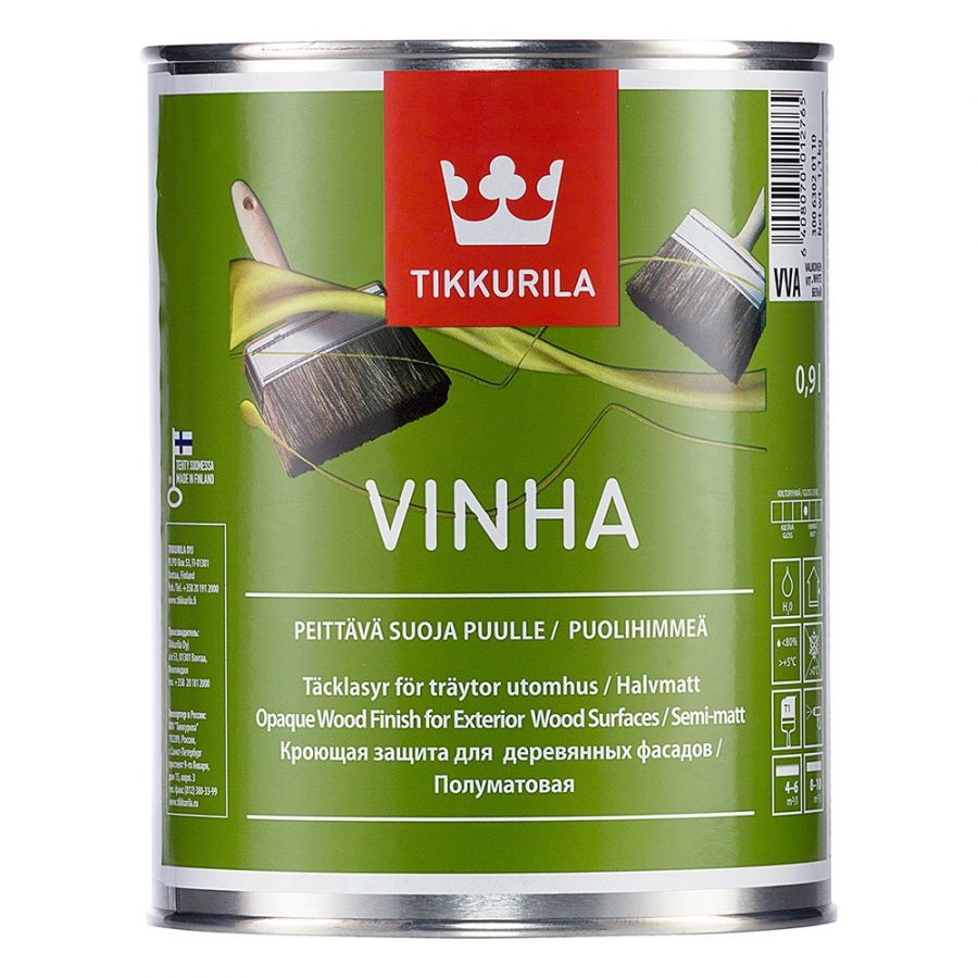 Полуматовый кроющий антисептик "Tikkurila" VINHA VC (Винха) - 2,7л