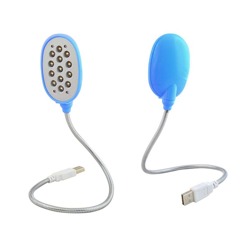 USB Лампа На Гибкой Ножке 13 LED Computer Light, Цвет Синий
