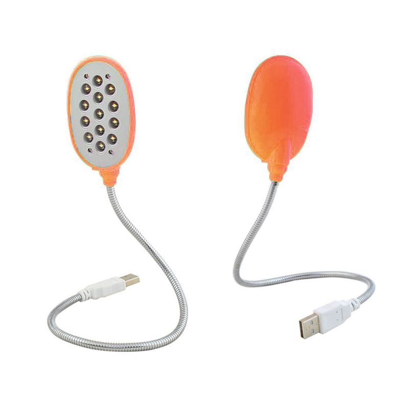 USB Лампа На Гибкой Ножке 13 LED Computer Light, Цвет Оранжевый