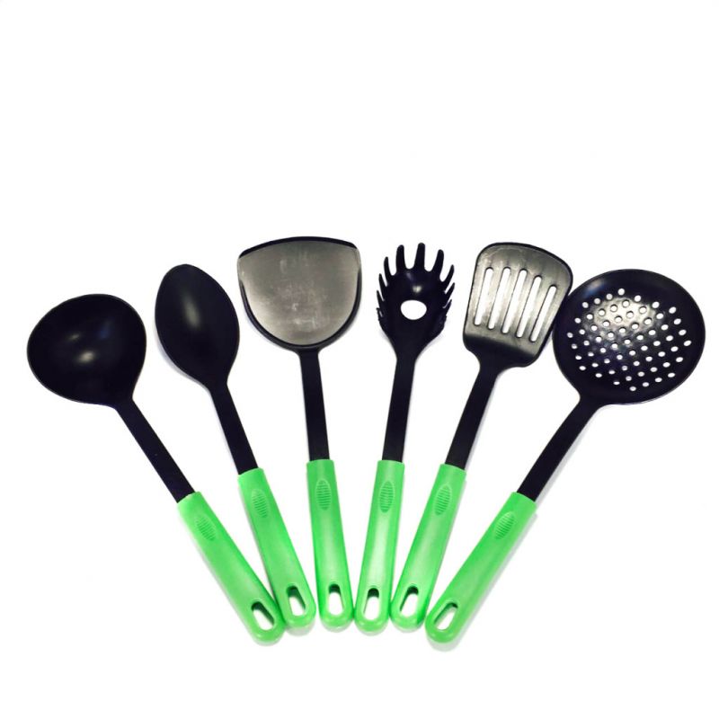 Набор Кухонных Принадлежностей Из Нейлона Kitchen Tools, 6 Предметов, Цвет Зеленый