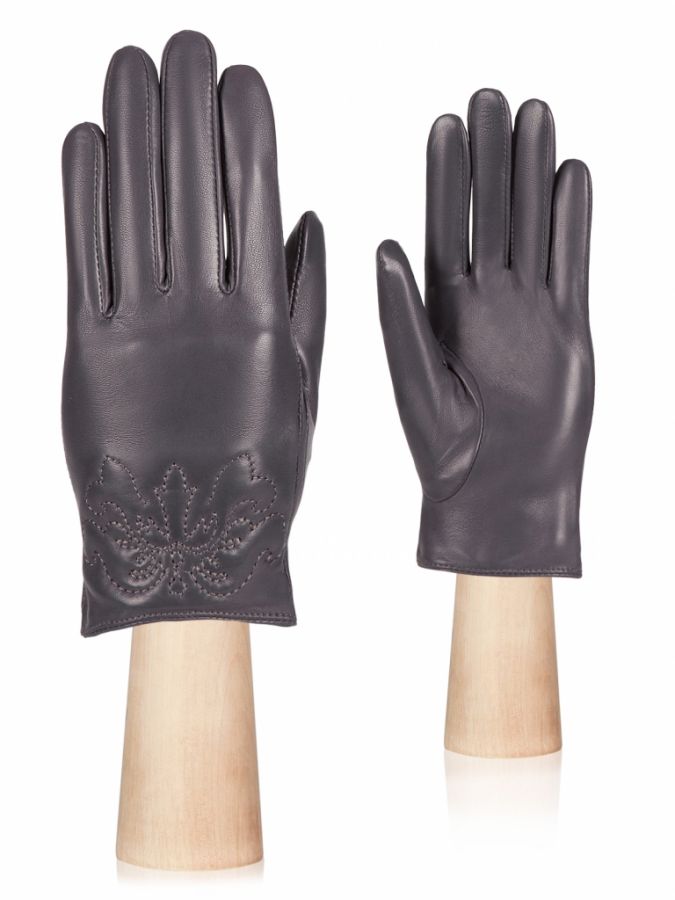 Кожаные перчатки с декоративной прострочкой ELEGANZZA GR01-00026395
