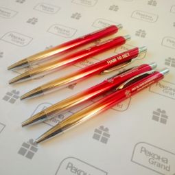 металлические ручки с гравировкой логотипа
