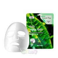 3W CLINIC Тканевая маска для лица Fresh Mask Sheet, 23 гр (Вид: Зеленый чай)