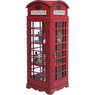 Шкаф-витрина London Telephone, коллекция Красная телефонная будка