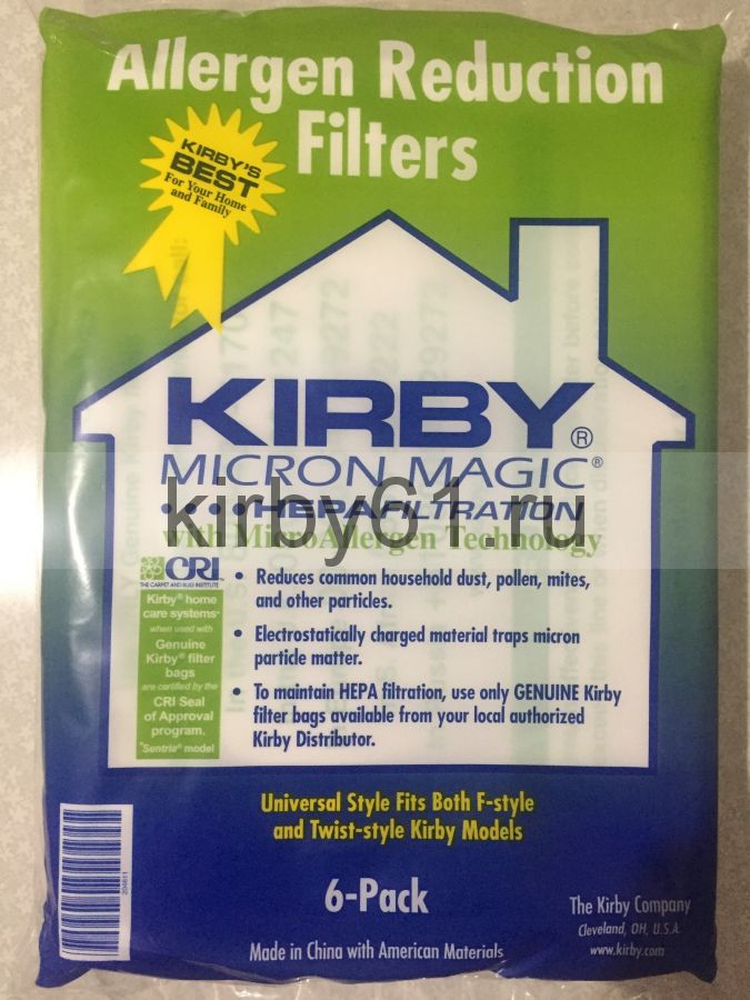 Мешки Kirby зеленые 6 шт в упаковке