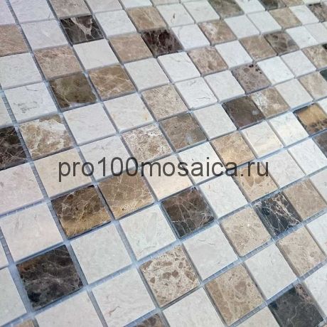 Мозаика Pietrine - Pietra Mix 1 полированная 29,8x29,8х0,4 см (чип 23х23х4 мм)