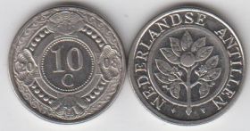 Нидерланды Антиллы 10 центов  разные года XF