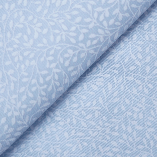 Ткань хлопок Растительный узор на голубом 50x40